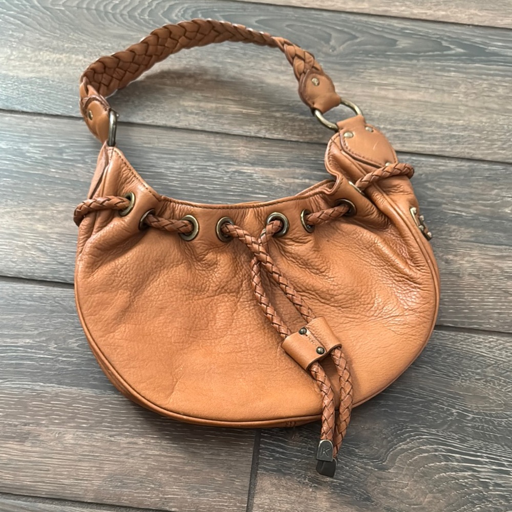 Tan Leather Hobo Bag
